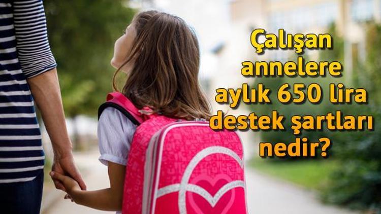 Çalışan annelere aylık 650 lira kreş desteği başvurusu için şartlar nedir