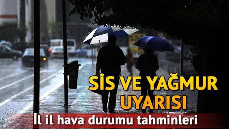 Yarın (salı günü) hava nasıl olacak Meteorolojiden 15 Ekim için sis uyarısı