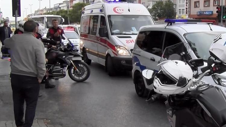 Avcılarda motosikletli polis kazada yaralandı