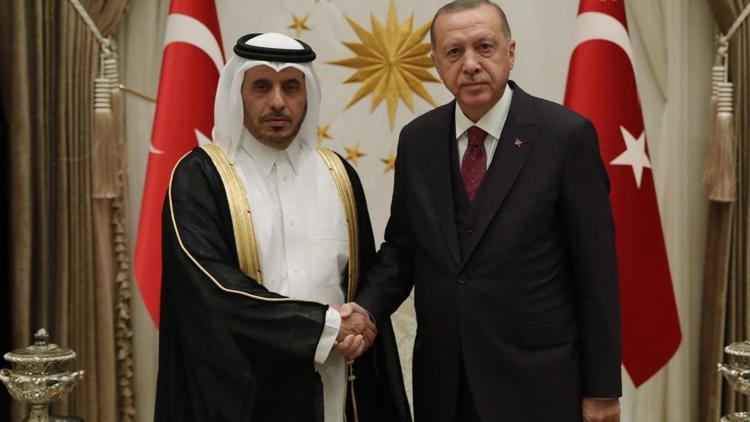 Cumhurbaşkanı Erdoğan, Katar Başbakanını kabul etti