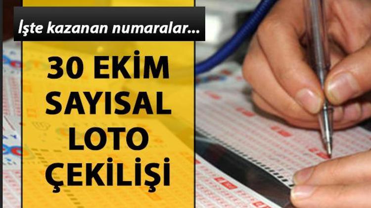 Sayısal Lotoda 6 milyon TL haftaya devretti - 30 Ekim MPİ Sayısal Loto çekiliş sorgulama