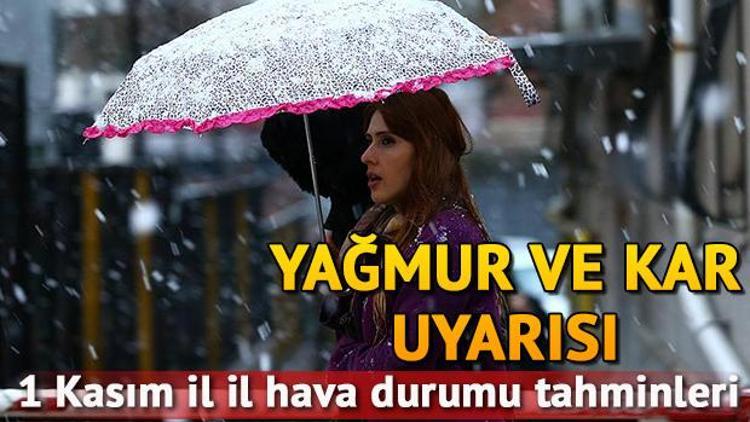 Yarın hava nasıl olacak Meteorolojiden 1 Kasım Cuma günü için yağmur uyarısı