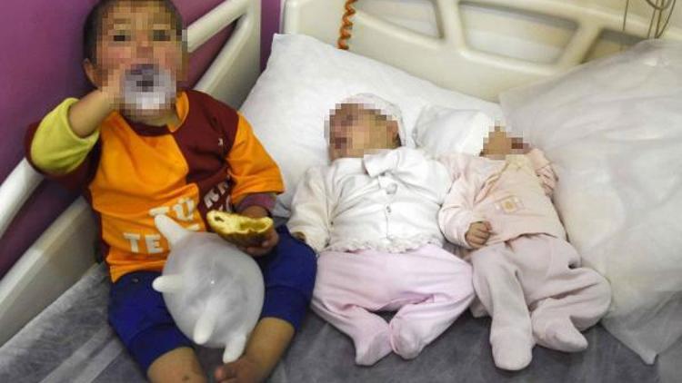 1.5 aylık ikizler ile 2 yaşındaki kız apartman girişine terk edilmişlerdi Devlet korumasına alındılar