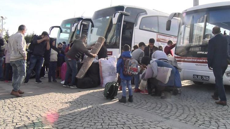 Esenyurttan 150 Suriyeli ülkesine dönüyor