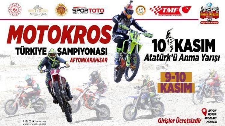 Motokrosta Türkiye şampiyonası heyecanı Afyonda
