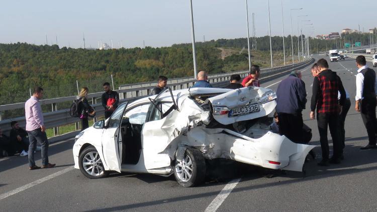 Beykoz Kuzey Marmara Otoyulunda kaza: 4 yaralı