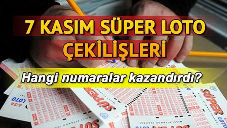 Süper Loto 7 Kasım çekiliş sonuçları ve MPİ sorgulama ekranı 7 milyon 444 bin TL devretti