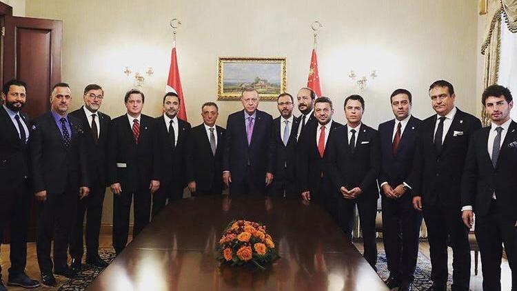 Cumhurbaşkanı Erdoğan, Beşiktaş Kulübü heyetini kabul etti