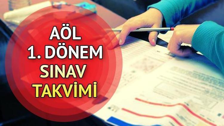 Açık lise sınavları ne zaman yapılacak MEB AÖL 1. dönem sınav tarihlerini duyurdu