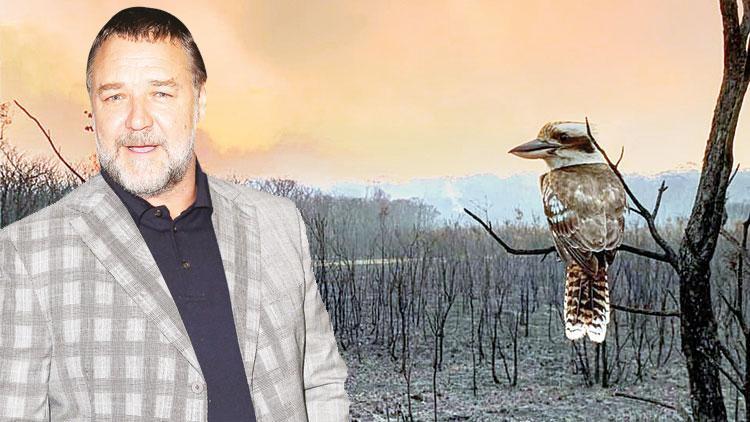 Russell Crowe da yangınzede