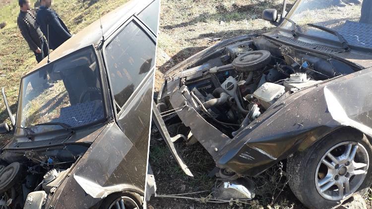 Diyarbakır’da otomobil şarampole yuvarlandı: 1 yaralı