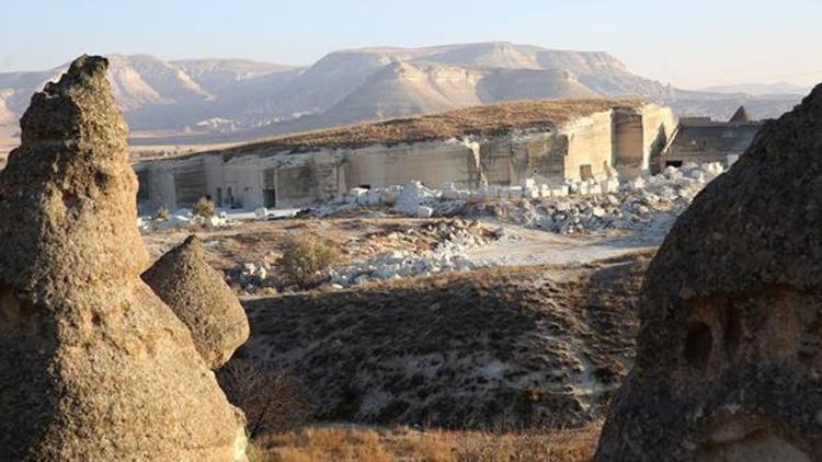 Kapadokyadaki kayadan oyma yer altı müzesinde sona yaklaşıldı