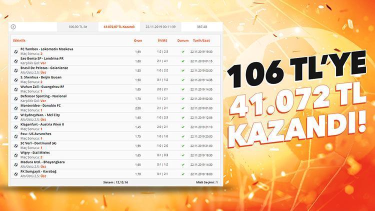 14 maçlık iddaa kuponuyla 41 bin lira kazandı Efsane olay...