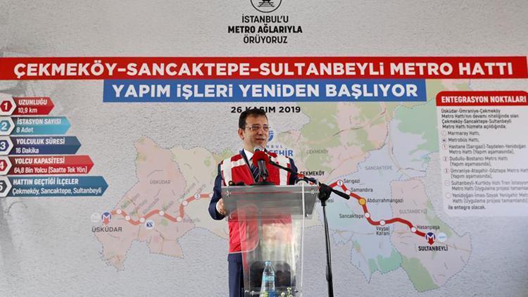 Çekmeköy-Sancaktepe-Sultanbeyli Metro Hattı çalışmaları yeniden başladı