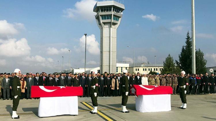 Havanlı saldırı şehidi 2 uzman çavuş, törenle uğurlandı