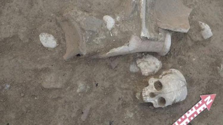 Şapinuva Antik Kentinde 3500 yıllık insan kafatası ve uyluk kemiği bulundu