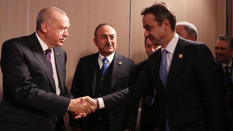 Son dakika haberi... Cumhurbaşkanı Erdoğan, Miçotakis ile görüştü