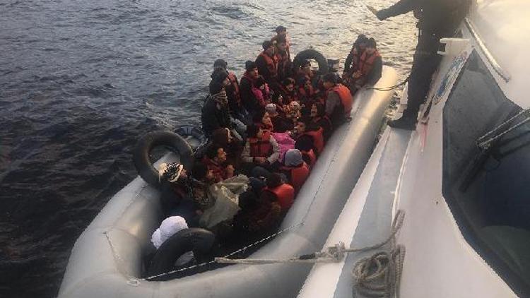 Enezde 38 kaçak göçmen yakalandı