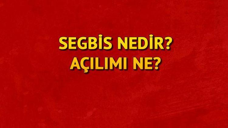 SEGBİS ne demek SEGBİSin açılımı nedir