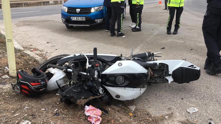 Bilecikteki trafik kazasında motosiklet sürücüsü ağır yaralandı