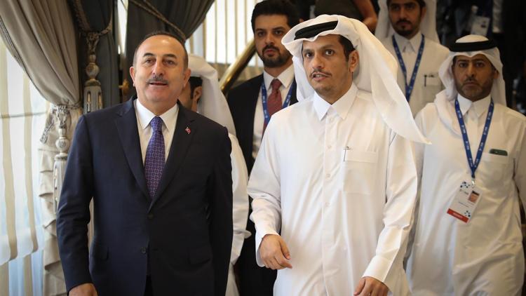 Bakan Çavuşoğlu, Katar Dışişleri Bakanı El Thani ile görüştü