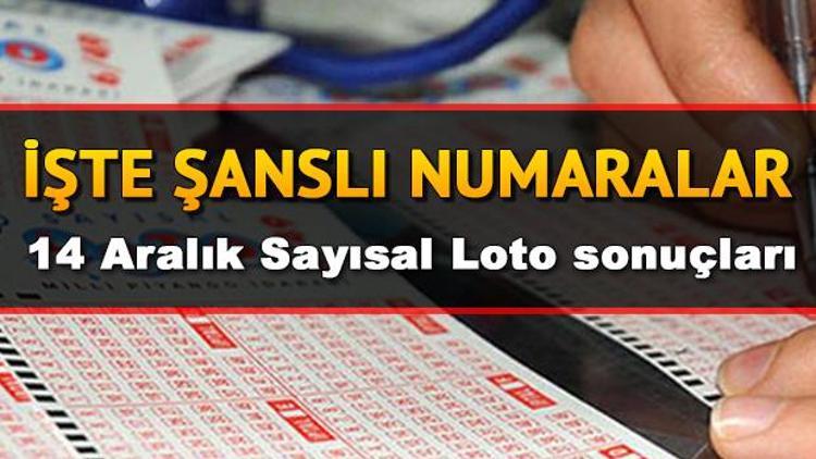 Sayısal Loto çekiliş sonucuna göre 1 milyon TL devretti... MPİ 14 Aralık Sayısal Loto kupon sorgulama