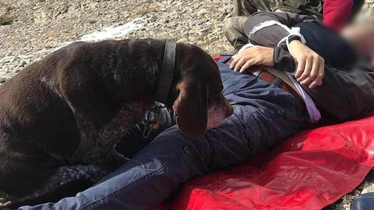 Dağda kalp krizi geçiren avcı öldü, köpeği yanından ayrılmadı