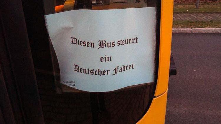 ‘Alman’ otobüs şoförü görevden alındı