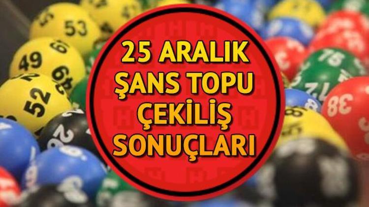 Şans Topu çekilişinde 881 bin TL sahibini buldu - MPİ Şans Topu çekiliş sonuçları sorgulama linki (25.12.2019)