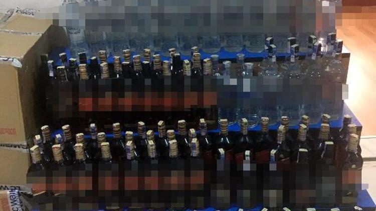 Keşanda 140 şişe kaçak içki ele geçirildi