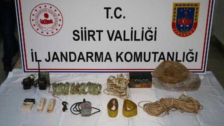 Siirtte PKKlı teröristlere ait patlayıcı düzenekleri ele geçirildi