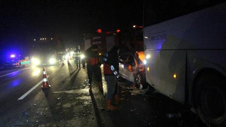 Bolu’da 3 aracın karıştığı kazada 3 kişi yaralandı