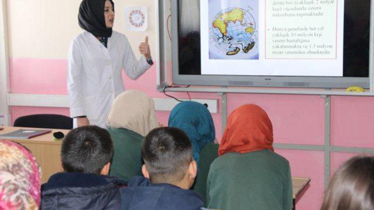 Bitlis’te köy çocuklarına verem anlatıldı