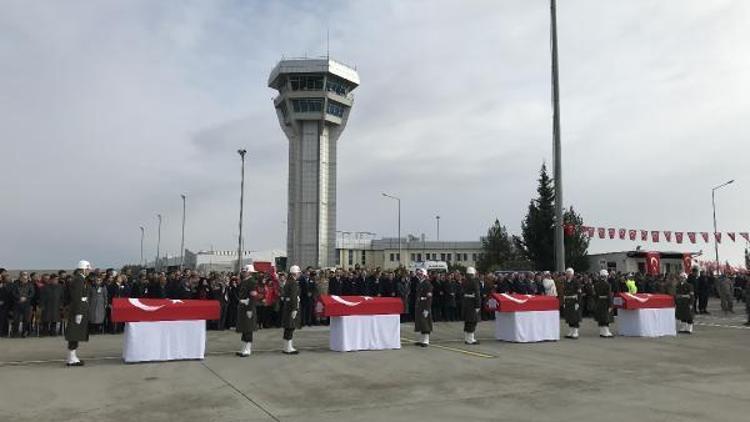 Şehit askerler törenle memleketlerine uğurlandı