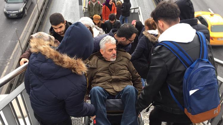 Beşyol metrobüs durağında engellilere asansör işkencesi sürüyor