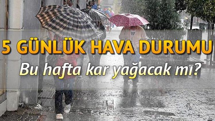 Yarın hava durumu nasıl olacak Kar yağacak mı İşte 5 günlük il il hava durumu raporu