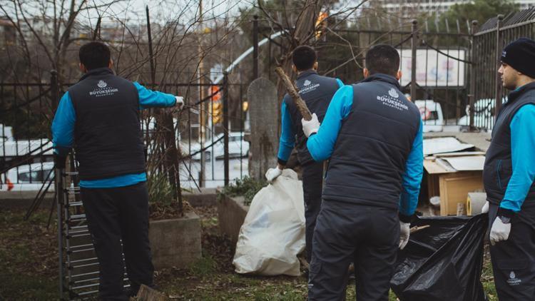 Tarihi Maçka Mezarlığı temizlendi