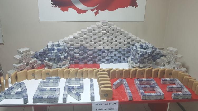 İran plakalı TIRda 183 kilo eroin ele geçirildi