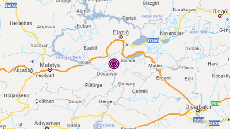 Elazığ Sivricede deprem
