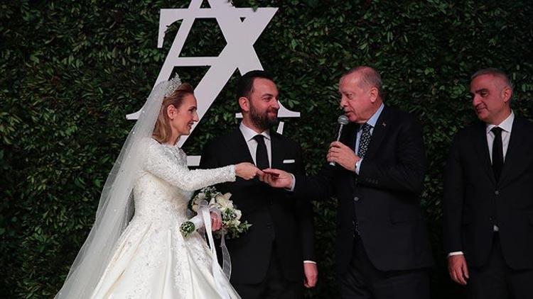 Cumhurbaşkanı Erdoğan, Ayşe Şahin ve Zafer Topaloğlu’nun nikah törenine katıldı