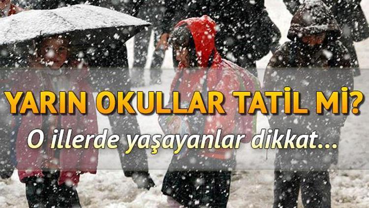 Bugün okullar nerelerde tatil 5 Şubat Çarşamba günü Erzincan, Van, Bingölde okullar tatil mi