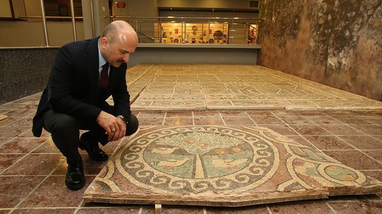 1800 yıllık elmalı mozaik, Amasya Arkeoloji Müzesi’nde sergilenecek