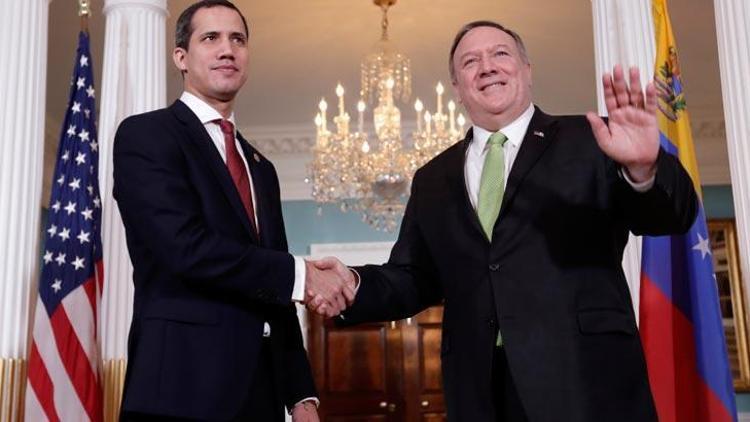 Pompeo ve Guaido Beyaz Sarayda Venezuelayı görüştü