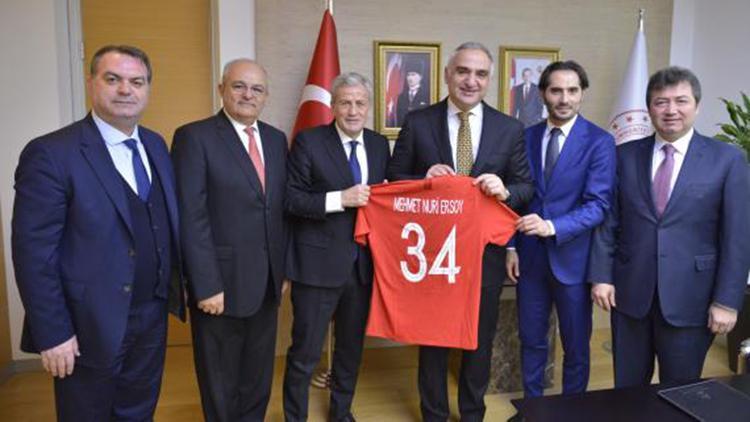 TFF heyetinden Kültür ve Turizm Bakanı Mehmet Nuri Ersoya ziyaret
