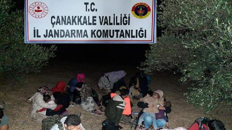 Çanakkalede 73 kaçak göçmen yakalandı