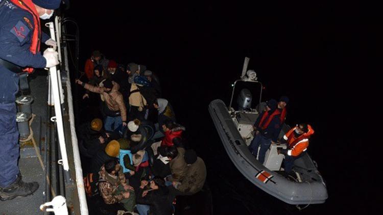 Enez açıklarında 48 kaçak göçmen yakalandı
