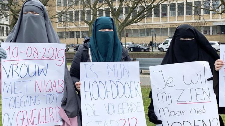 Hollanda’da burka yasağı protestosu: Sıra başörtüye mi geldi
