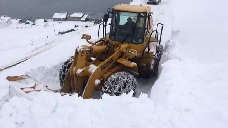 Bingölde köy yoluna çığ düştü