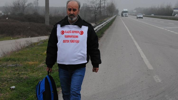 Elazığ’daki duyarlılığa teşekkür etmek için Ankara’ya yürüyor