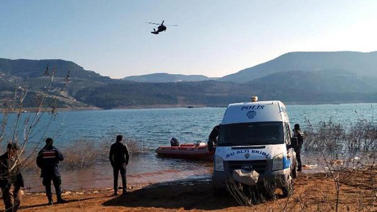 Kemer Barajında kaybolan balıkçıyı arama çalışmaları 5inci günde